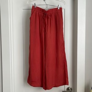 Glam PinStripe Elastic Waistband Wide Leg Pants
